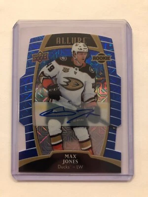 19-20 Upper Deck Allure Max Jones Blue Line Auto /35 - Image 1 of 2