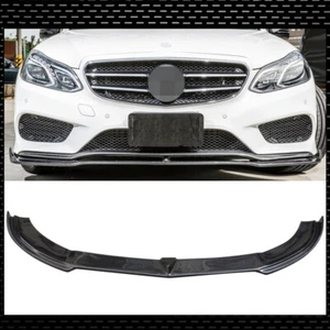 Carbon Fiber Front Bumper Lip Spoiler For 14-16 Mercedes Benz W212 E200 E63 AMG - Foto 1 di 14