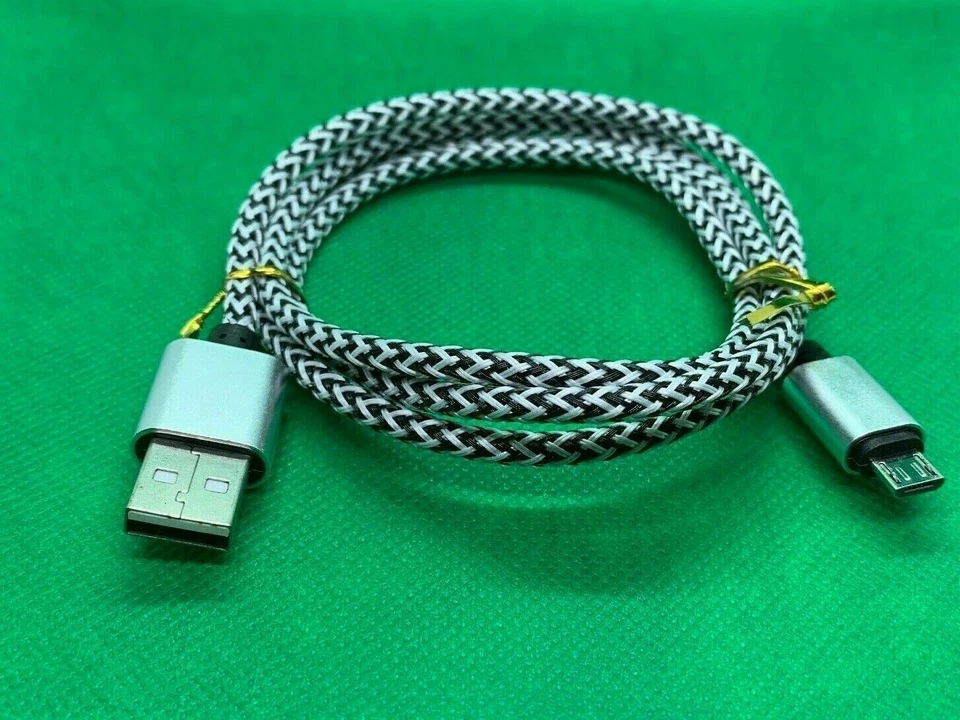 Cable de sincronización de datos cargador micro USB cable trenzado para Samsung Android 1 3 10 pies Foto 1 de 1