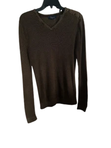 Roundtree & Yorke Mens Brown Sweater 100% Soft Cotton Mixed Knit Style Size S - Picture 1 of 12