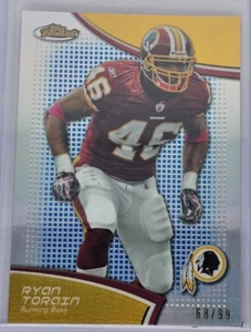 2011 Topps Finest Blue Refractor Ryan Torain 68/99 #15 - Picture 1 of 3