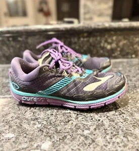 Brooks Women's Size 7 Blue Purple Pure Grit 5 Trail Running Shoes 1202301B474 - Picture 1 of 12