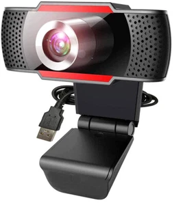 HD USB Webcam with Microphone for PC, Mac Video Recording USB-A Port, Plug &Play - Picture 1 of 2
