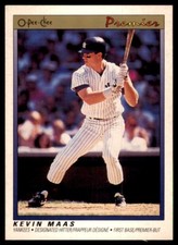 1991 O-Pee-Chee Premier Kevin Maas Baseball Cards New York Yankees #74