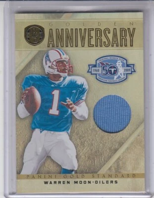 WARREN MOON 2011 Gold Standard Golden Anniversary Materials #32 43/99 Oilers - Image 1 of 2