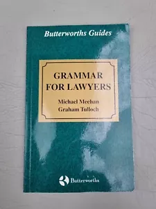 Grammar for Lawyers by Professor Graham Tulloch, Michael Meehan (Paperback - Bild 1 von 6