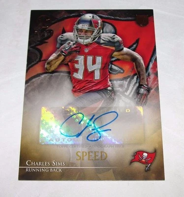 2014 Topps Valor CHARLES SIMS Speed Rookie Autograph RC/99 Tampa Bay BUCCANEERS - Image 1 of 2
