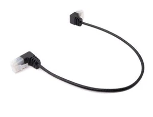 Lan Cable 25 CM RJ45 8P8C Stp Cat6 Plug To Plug Angle Adapter, Black - Bild 1 von 6