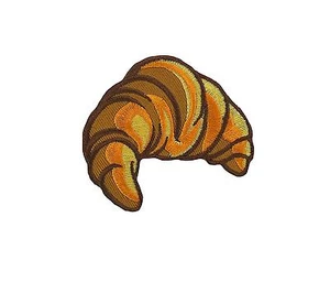 Patch embroidered iron on cloth badges kawaii biker croissant applique - Foto 1 di 1