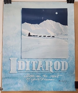 Jon Van Zyle Signed Iditarod Signed 16"x20"  Poster Print (HTF 1983) - Picture 1 of 6