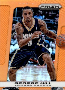 2013-14 Panini Prizm Prizms Orange #133 George Hill /60