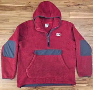 The North Face Mens Campshire Sherpa Fleece Hooded Pullover, Large, Red - Picture 1 of 5