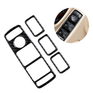 Carbon Fiber Window Lift Panel Cover Trim For Mercedes-Benz C Class W204 2007-14 - Picture 1 of 12