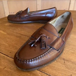 Mens Cole Haan Brown Tassel Loafers 10.5 D - Picture 1 of 11