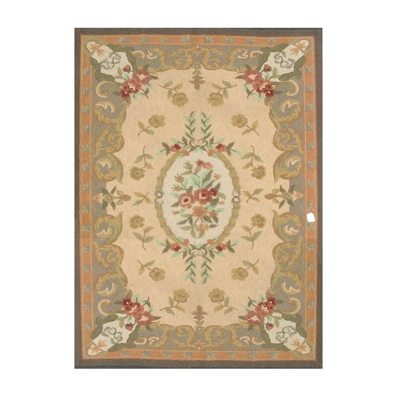 Brand new 100% Wool Pile Hand Hooked Aubusson Rug - One of a Kind - 8' x 10' - Image 1 of 1