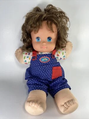 Vintage 1989 Magic Nursery Brunette Girl Baby Doll Dressed Mattell - Image 1 of 4