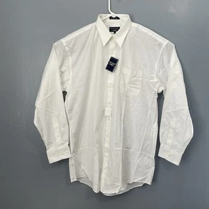 Brigadier Clothiers Dress Shirt Mens Size 17 36/37 White Formal Long Sleeve - Picture 1 of 13