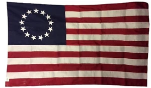 Rare BETTRA Betsy Ross 13 colony HUGE American flag USA Bulldog Bunting 3’x5’ - Picture 1 of 6
