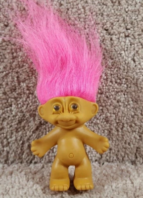 Muñeca Troll Russ Berries Inc. Bee 1992 De Colección 3" Con Pelo Rosa Caliente y Ojos Pálidos B Foto 1 de 4