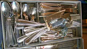 * Adel Hampton Silberschmiede 78-teiliges Set Edelstahl Besteck Service für 12 - Bild 1 von 2