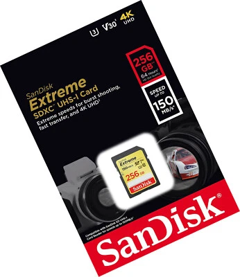 Sandisk 256GB FS extreme 4K HD SD card for Canon XF705 XF405 XF400 GX10 HF G21 - Image 1 of 4