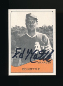 1979 TCMA Waterbury A's LEd Nottle signed auto autograph tough card