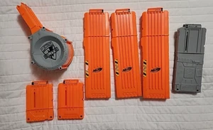 NERF Dart Ammo Magazine Clip Cartridge 18, 12, 6 Shot + Round Drum Lot of 7 - Picture 1 of 6