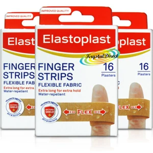 3x Elastoplast Finger Strips Extra Flexible Fabric Plasters 16  - Picture 1 of 1