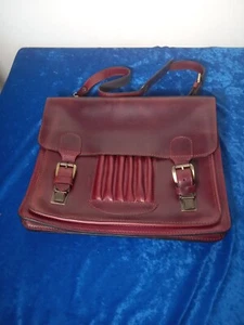 Shalimar Germany Leather Satchel With Compartments Very good condition. - Afbeelding 1 van 12
