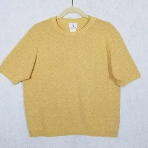 Vintage CAPE COD Sportswear Gold Metallic Thread Sweater ~ Short Sleeve ~ Large - Picture 1 of 4