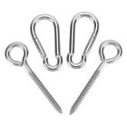 4pcs Swing Hook Carabiner Clips Stainless Steel Snap Hooks for Outdoor Camping