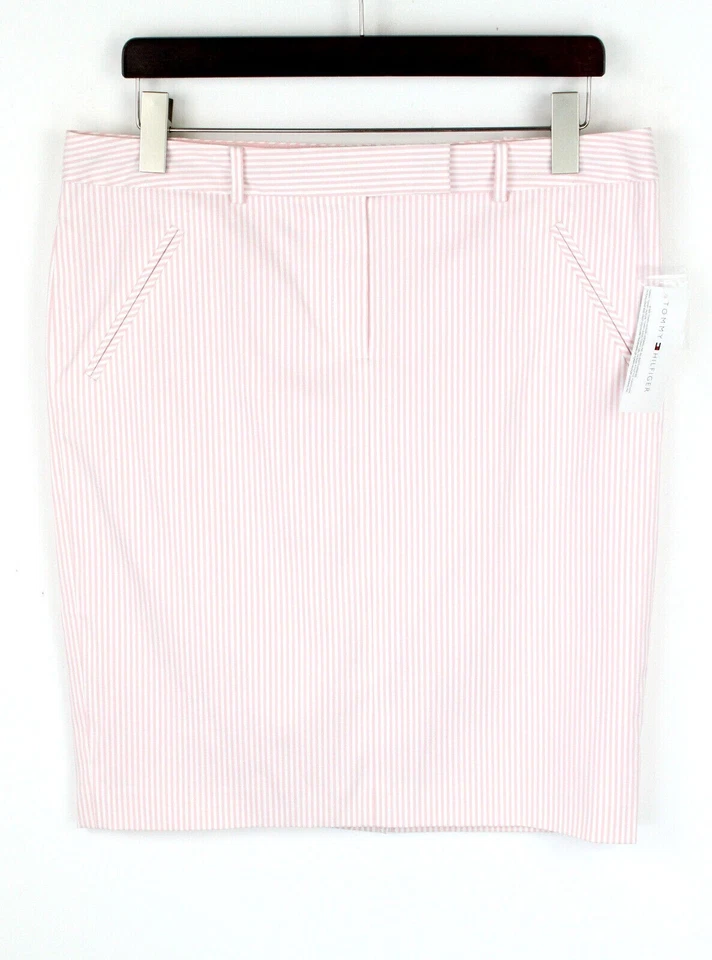 Tommy Hilfiger St Lucia Skirt Women (UK) 12 Short Lined Pockets Pinstripe - Image 1 of 4