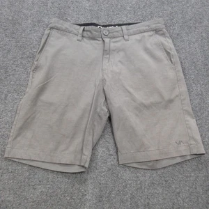 RVCA Shorts Boys Size 28 Gray Flat Front Chino Casual Walk Shorts Lightweight - Picture 1 of 11