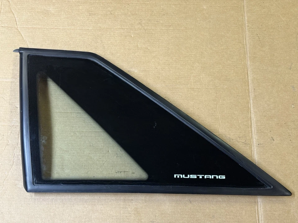 87-93 Ford Mustang Quarter Window Glass DRIVERS Side HATCHBACK OEM Carlite GT LX - Image 1 of 4