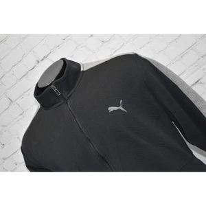 Puma Athletic Jacket Mens Size 2XL Full Zip Black Gray Performance With Pockets - Picture 1 of 7
