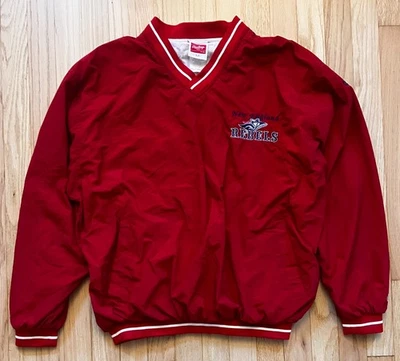 Vintage Rawlings Pullover V-Neck Windbreaker Jacket New England Rebels (Adult M) - Image 1 of 4