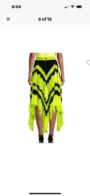 Alice + Olivia Katz Lace-trim Pleated Skirt Siz 8 - Image 1 of 3
