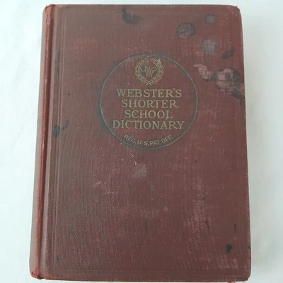 Antique Webster's Shorter School Dictionary 1914 Hard Cover Book - Image 1 of 4