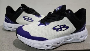 Boombah Turf Shoes Mens White Purple Size 6 - Picture 1 of 8