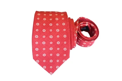 ATELIER MEN'S TIE RED/GEOMETRIC Width: 3.1/8" Length: 59" - Image 1 of 3