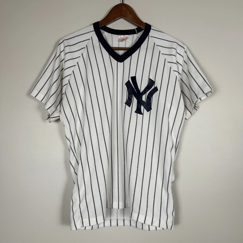Camiseta Jersey Grande Pullover Vintage Años 80 MLB Béisbol New York Yankees Foto 1 de 4