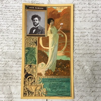 Chromo LU Embossed LEFEVRE USEFUL Jean RAMEAU Novelist Poète 1900 - Image 1 of 2