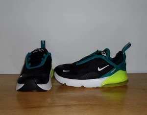 Nike Air Max 270 schwarz hell Spruce Volt Kleinkind Schuhe Größe 10C DD16496-026 - Bild 1 von 10