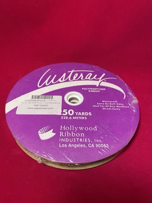 Lusteray 250 Yard 3/4 Polypropylene Ribbon Crafting Gifts Bows Sylver - Image 1 of 3