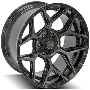 Gloss Black Wheel w/Brushed Face 20x10 for 2019-2023 Ram 1500 by 4PLAY - RVO4240 - Picture 1 of 3