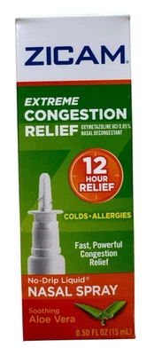 Spray nasal líquido para aliviar la congestión Zicam Extreme - 0,50 oz - Ex: 8/27 Foto 1 de 4