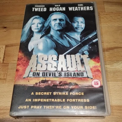 assault  Devils Island hulk Hogan Ex Rental promo promotional Big Box vhs video Foto 1 de 4