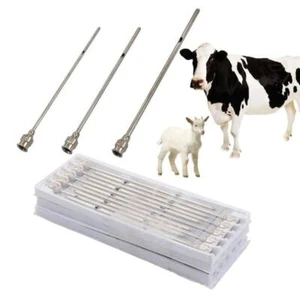 10 Pcs Cow Milking Needle Cow Goat Milking Needle Long Needle Milk Through Syrin - Picture 1 of 12