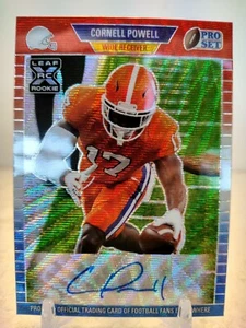 CORNELL POWELL AUTO #/7 Red White Blue PRIZM WAVE 2021 Leaf Pro Set Metal XRC - Picture 1 of 2