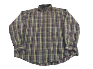 Camicia Carhartt Uomo Taglia XL Extra Large Marrone Plaid Abbigliamento da Lavoro Manica Lunga Logo - Foto 1 di 9